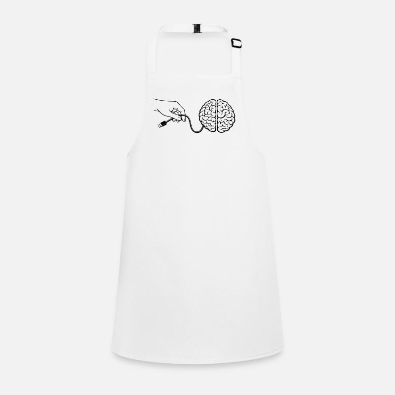 Brain Head Cable Connector Artificial Intelligence Children's Apron