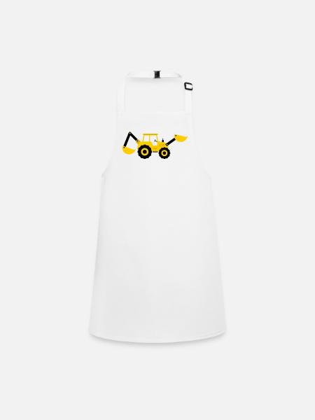 Excavatrice - Tablier Enfant - blanc - Devant