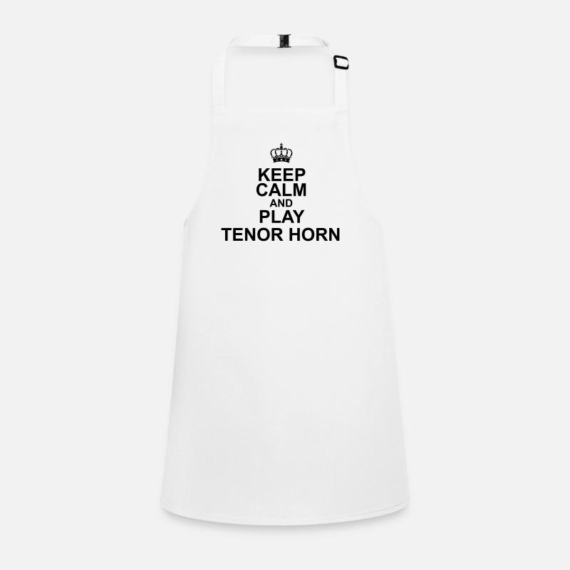 Keep Calm and play Tenor Horn - Children's Apron - white