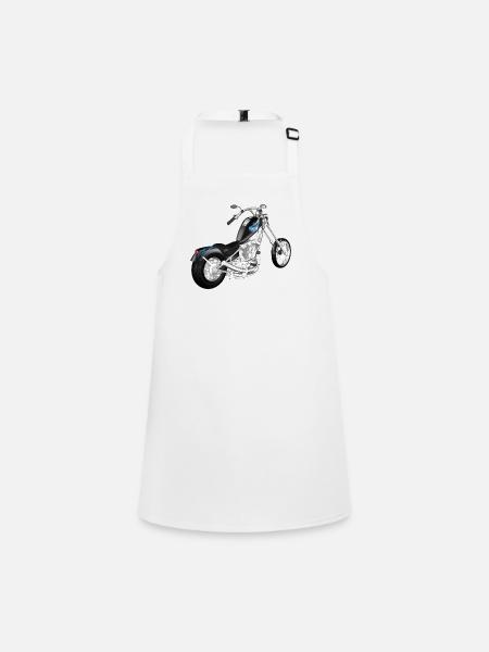 Motocycle - Tablier Enfant - blanc - Devant
