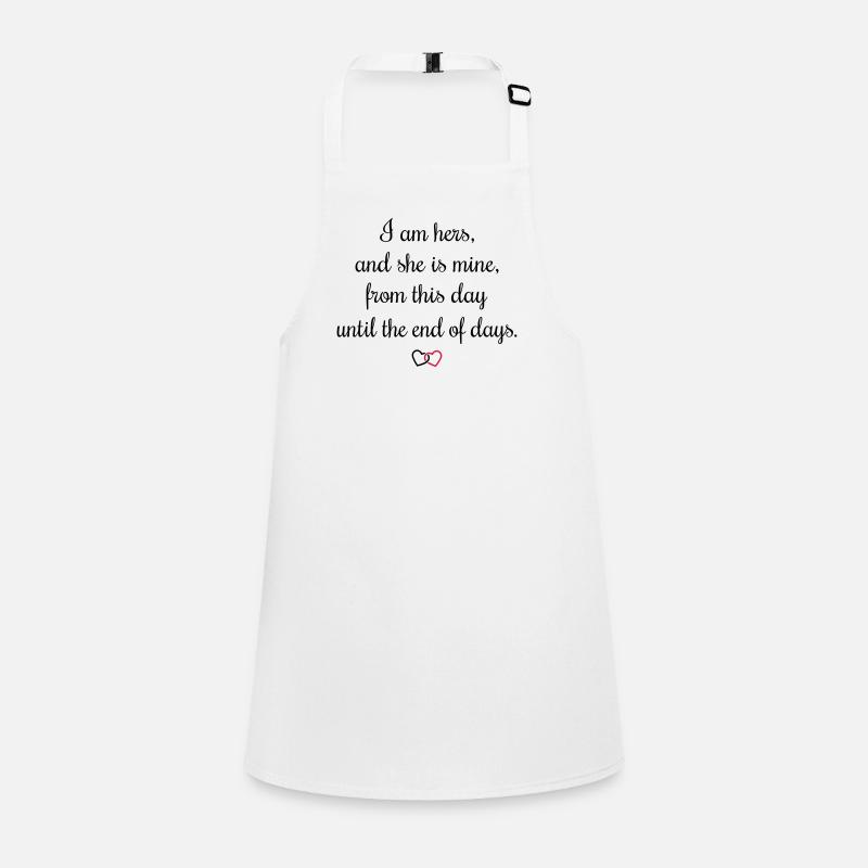 Serment romantique I am hers Tablier Enfant