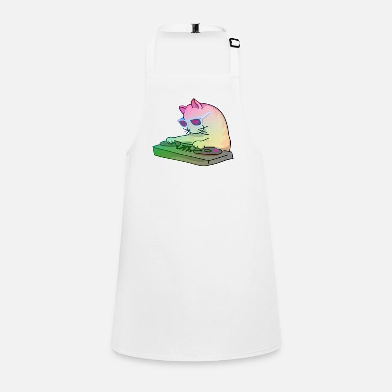 Rainbow DJ Kitty - dj cat Children's Apron