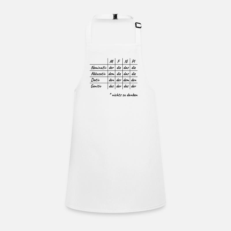 Lustiges Deutsche Grammatik Hilfe Deutsch Lehrer Schürze für Kinder