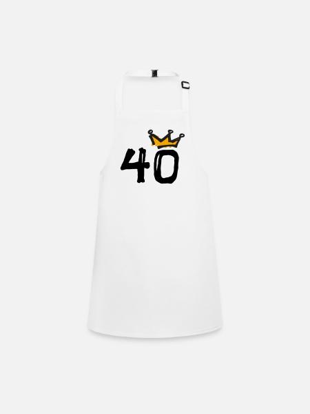 40th birthday Krone - Children's Apron - white - Front