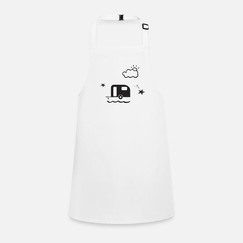 Caravan Mobile House Freedom Beach Sun Cloud Children's Apron