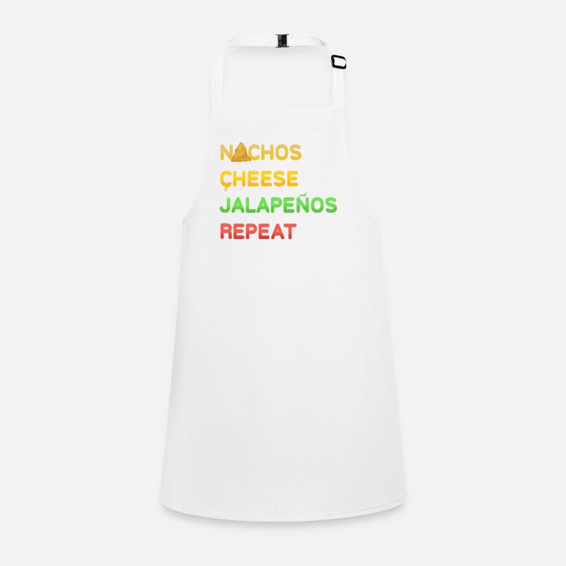 NACHOS Cheese Jalapenos repeat Design Schürze für Kinder