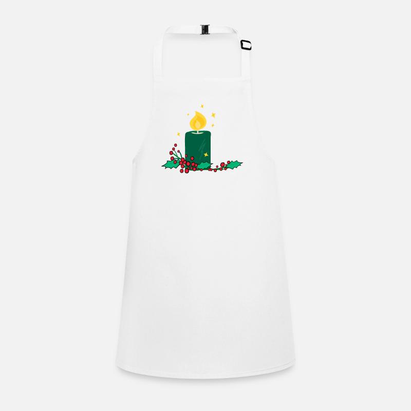 Bougie de Noël et baie de houx Tablier Enfant