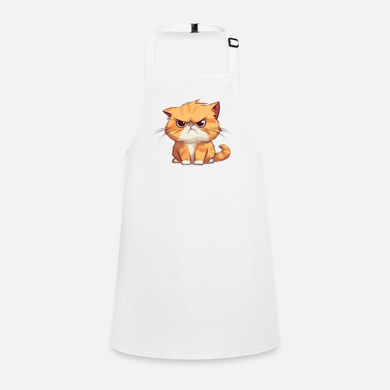 Grumpy but cute orange cat Children's Apron
