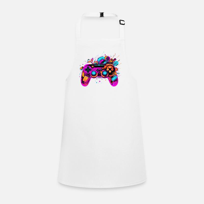 Color Explosion Controller: Gaming Vibes Art Children's Apron