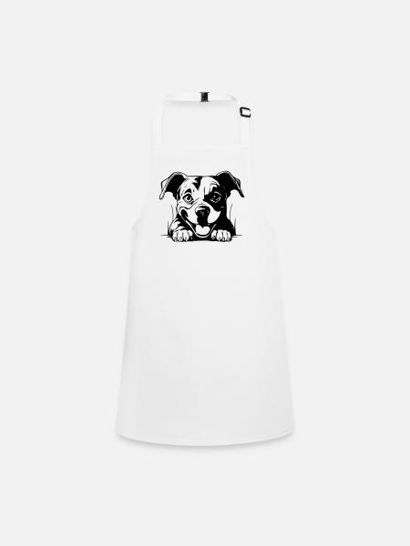 Staffordshire Bull Terrier - Children's Apron - white - Front