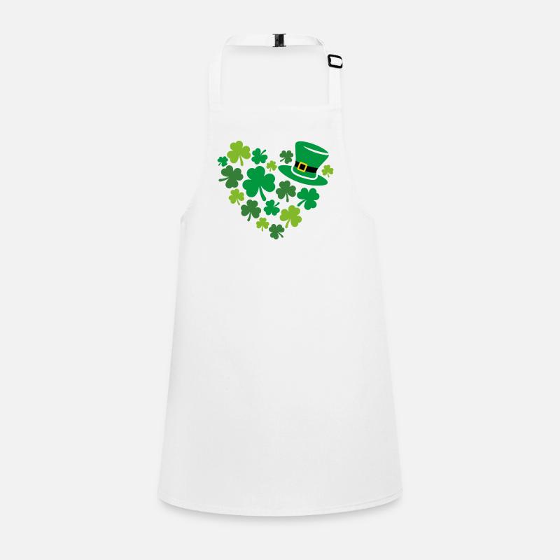 Trèfle en forme de cœur à la Saint-Patrick Tablier Enfant