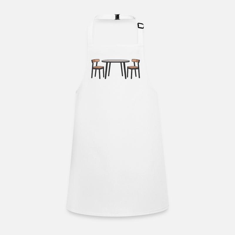 Contemporary Dining Set Illustration Children's Apron