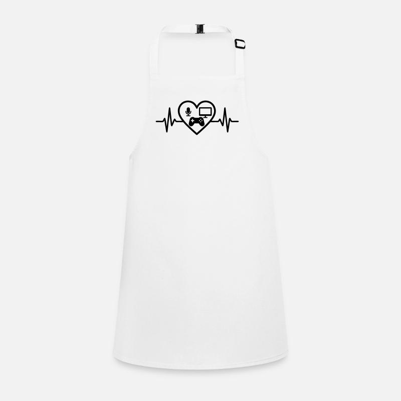 Streaming Gamer Heart Micro Screen Controller Children's Apron