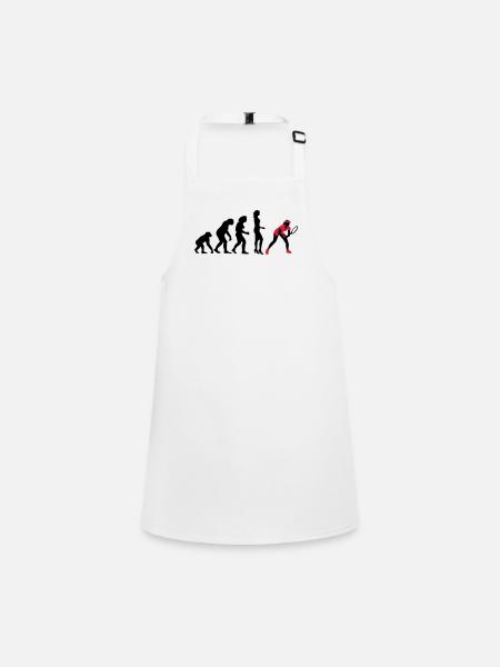 evolution_female_tennis_2c - Schürze für Kinder - Weiß - Vorne