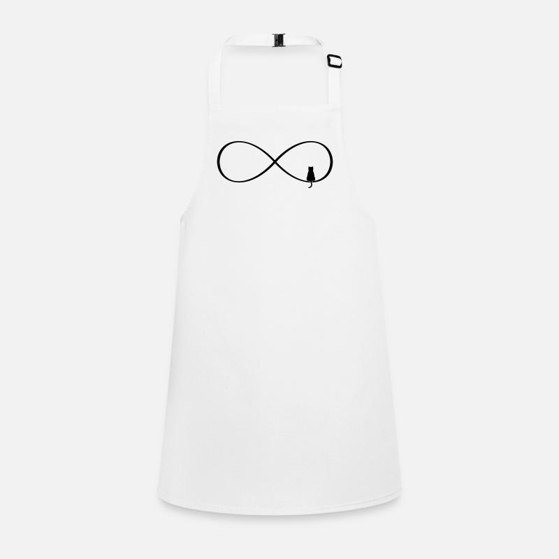 Infinity Sign Cat Love Gift Children's Apron