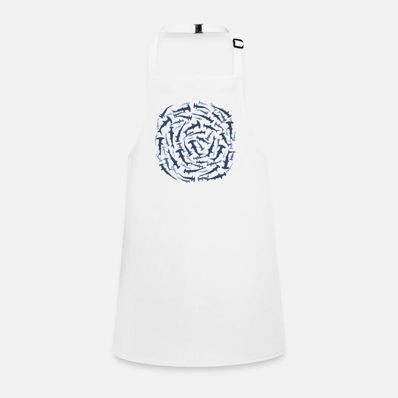 hammerhead shark shovelhead fish dive diver diving - Children's Apron - white
