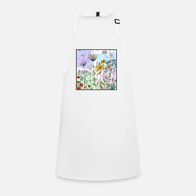 flowers - Children's Apron - white