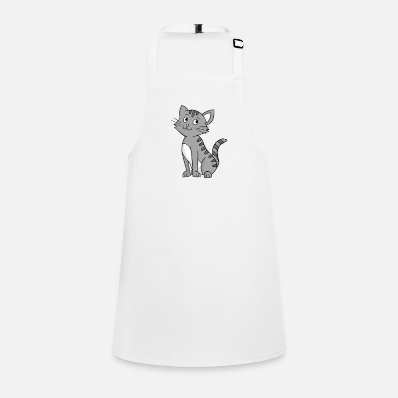 Chat gris Tablier Enfant