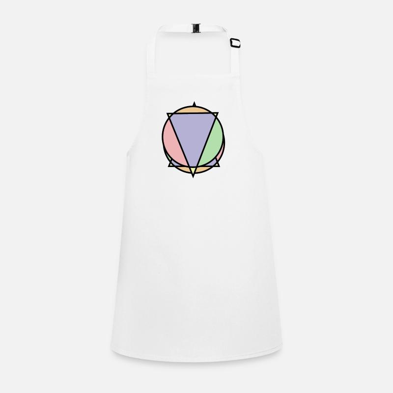 Triangle rencontre cercle - Tablier Enfant - blanc