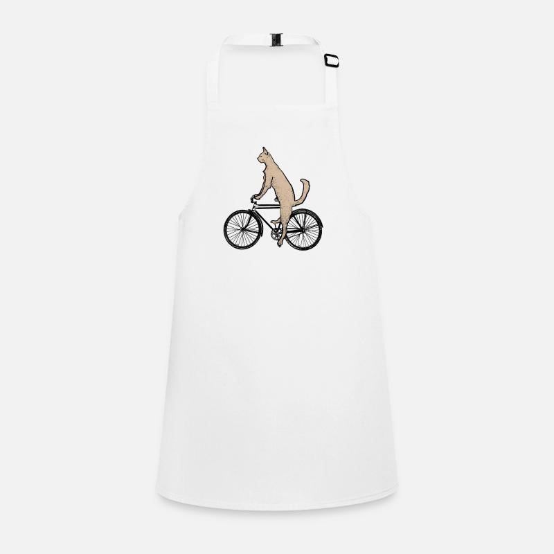 Katze auf dem Fahrrad Schürze für Kinder