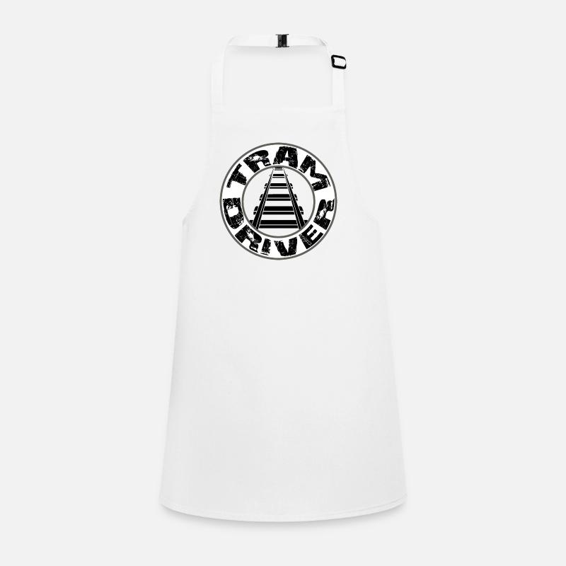 Tram Driver Round logo Children's Apron