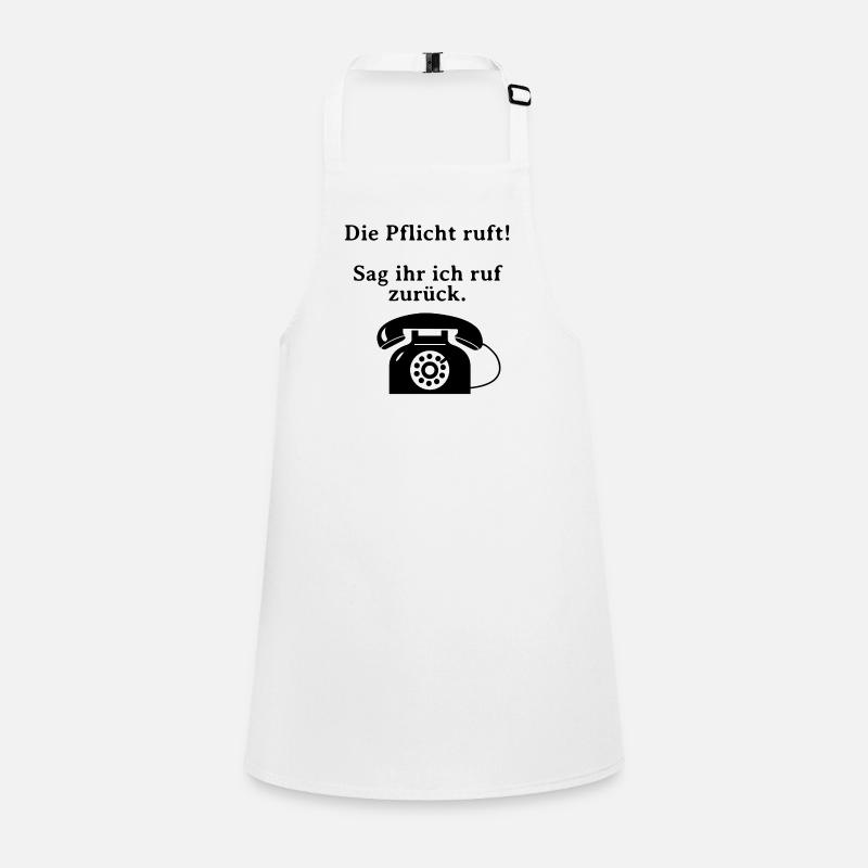 Die Pflicht ruft. Schürze für Kinder