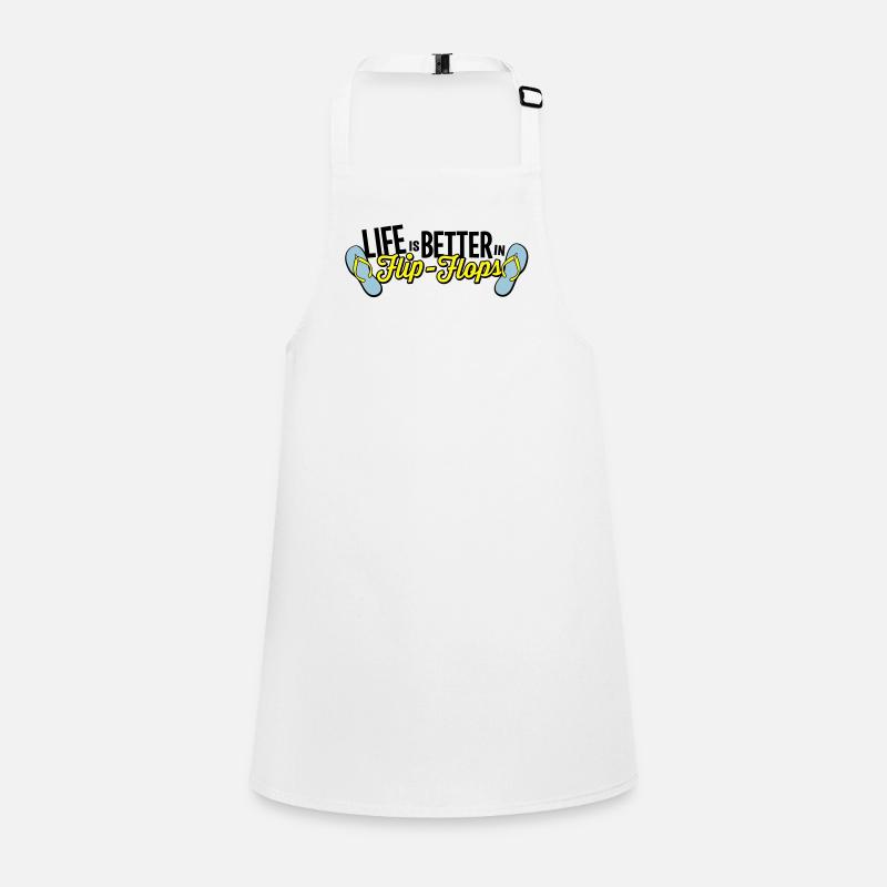 life is better in flop flops - beach summer party Children's Apron
