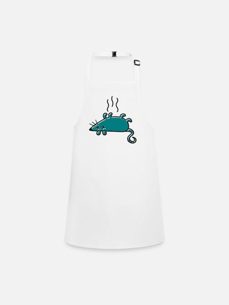 A dead mouse - Children's Apron - white - Front