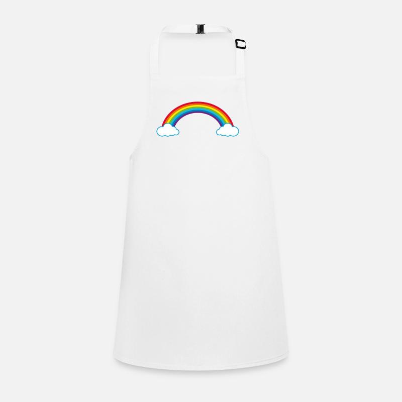 Rainbow Clouds Summer Thunderstorm Happiness in Love Children's Apron
