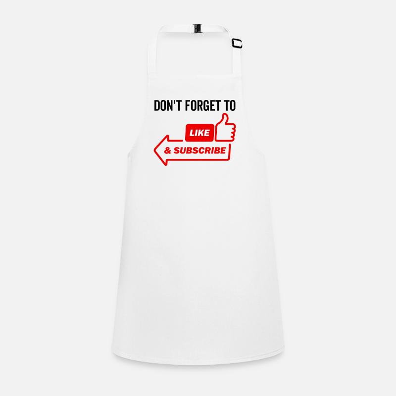 Don't Forget To Like and Subscribe Children's Apron