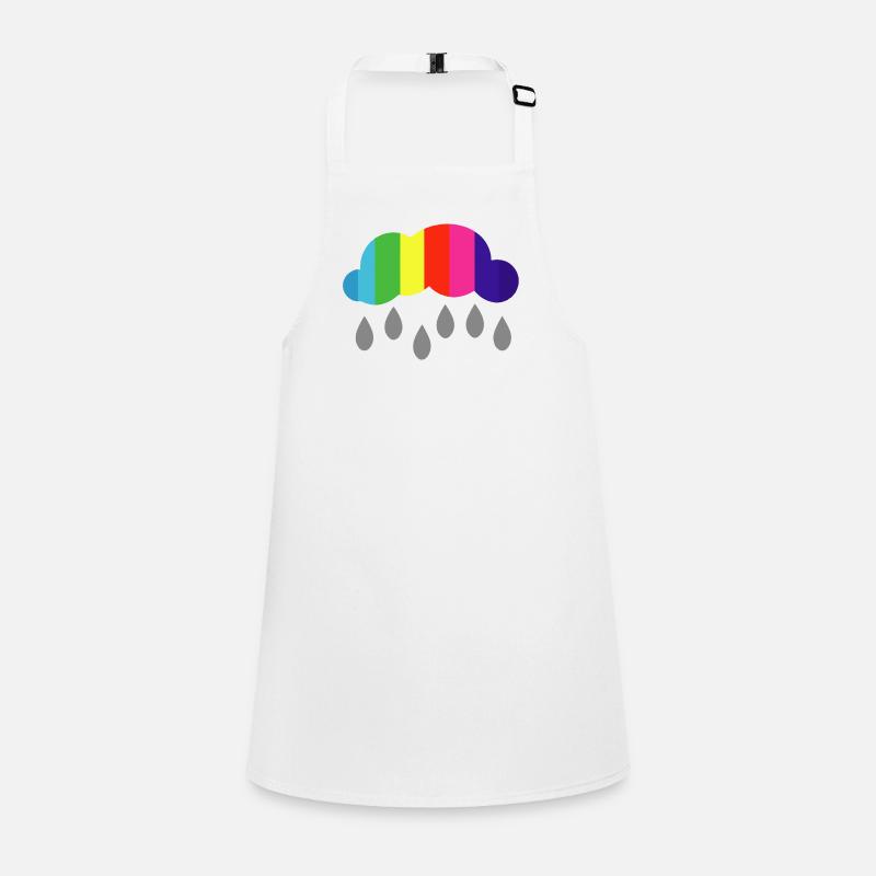 Cloud Rain Rainbow Colors Gift Idea Children's Apron