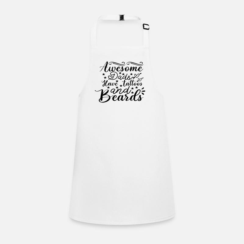 Awesome Dads Have Tattoos And Beards Children's Apron