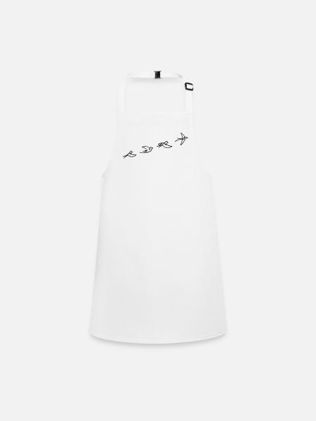 The flight of the black bird - Children's Apron - white - Front
