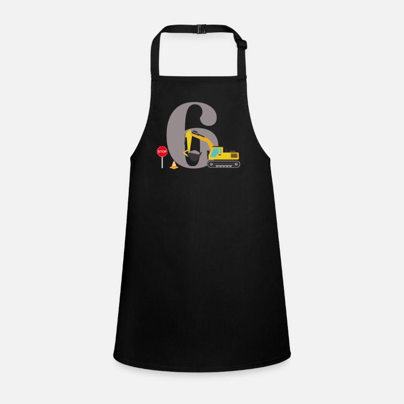 6th anniversary excavator Children's Apron