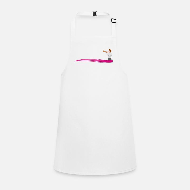 Musiker TROMPETER auf Welle - Textvorlage Schürze für Kinder