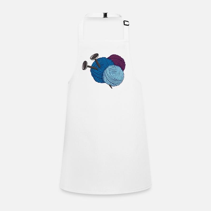Wool with knitting needles Children's Apron