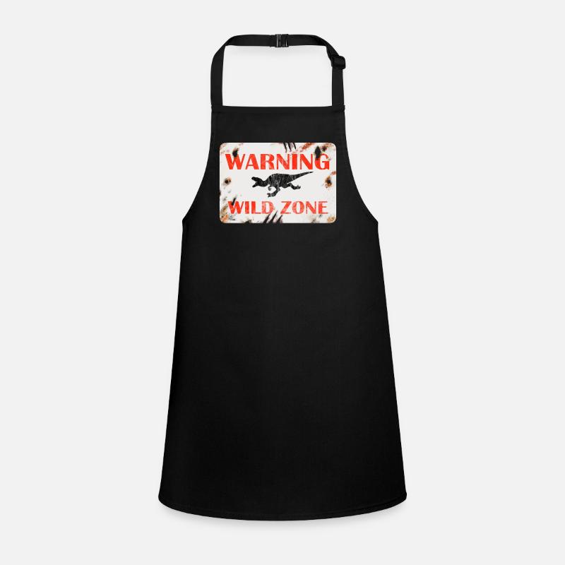 Sign Design - WARNING. WILD ZONE. Children's Apron