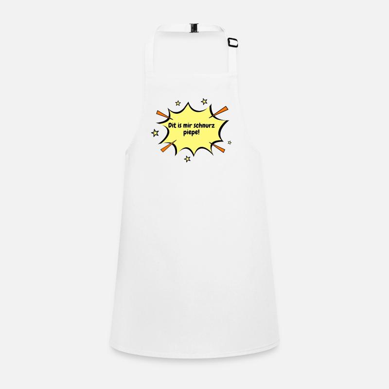 Berlin Dit is mir schnurz piepe! - Children's Apron - white