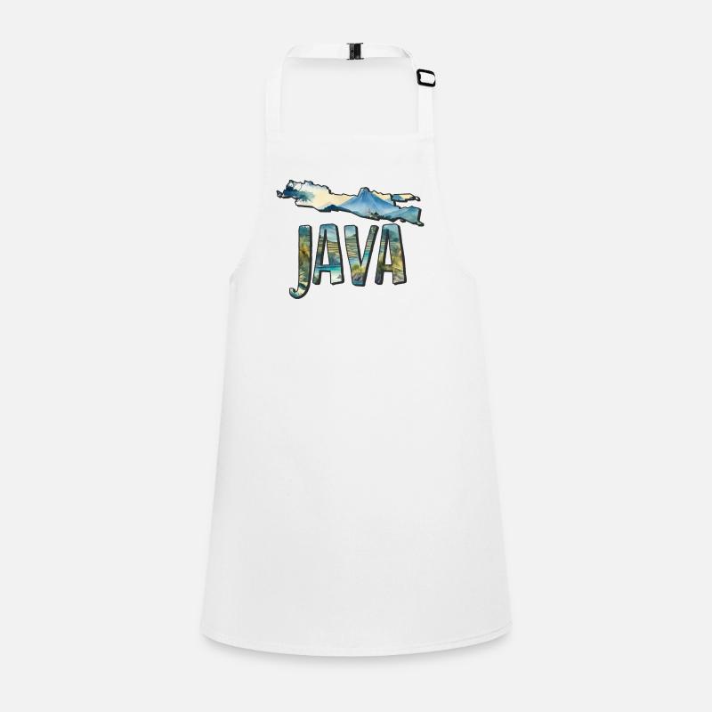 Watercolor Map Java Children's Apron