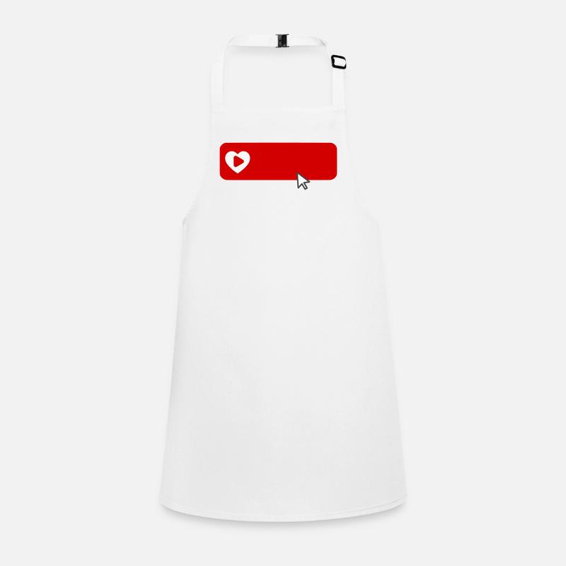 Cool YouTube Inspired Subscribe Flat Icon Children's Apron