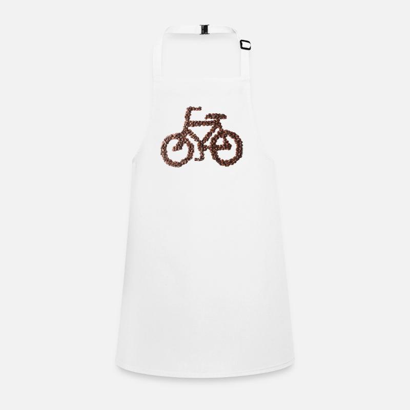 Fahrrad aus Kaffeebohnen Lustig Kaffeetrinker Schürze für Kinder