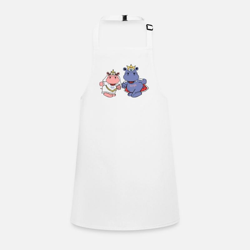 hippo wedding brides groom before gift Children's Apron