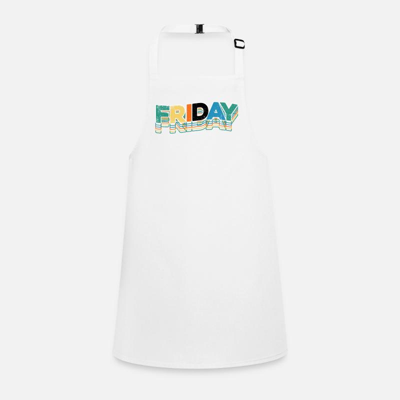 Freitag Retro Stack Letters Schürze für Kinder