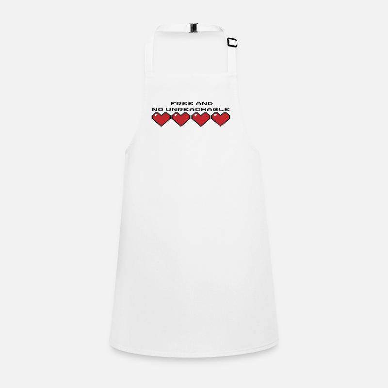 Cœurs Pixel Art Retro Tablier Enfant