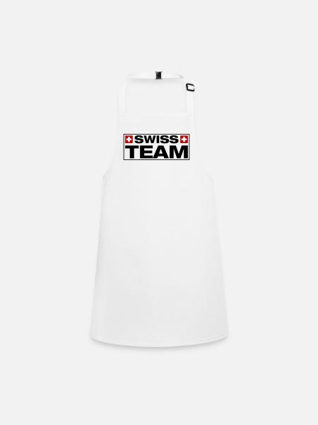 Team Swiss Schweiz - Schürze für Kinder - Weiß - Vorne