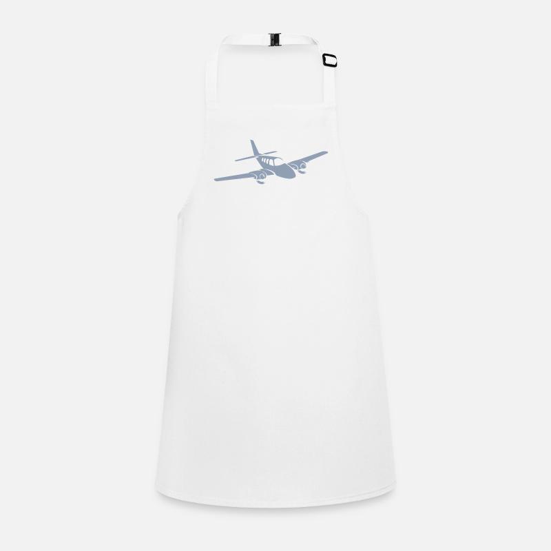 Minimalist propeller plane silhouette Children's Apron