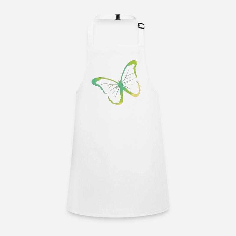 Papillon vert jaune parfait pour l'été Tablier Enfant