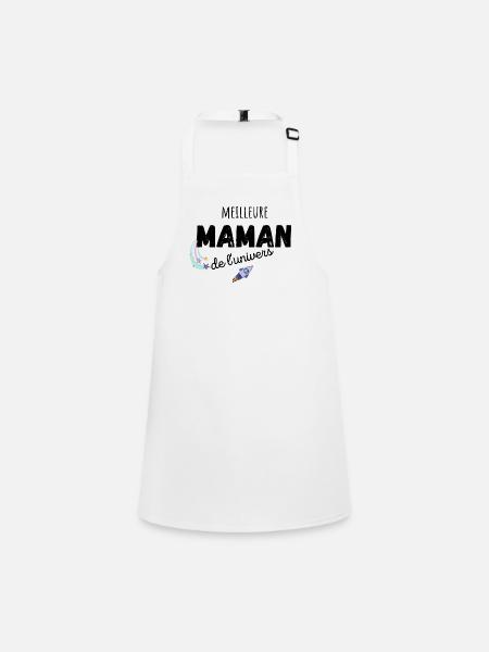 meilleure maman de l'univers cadeau maman - Tablier Enfant - blanc - Devant