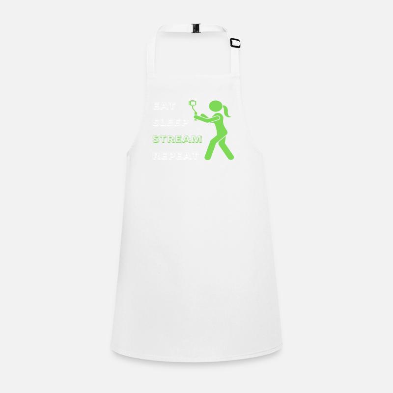 Eat Sleep Stream Repeat Children's Apron
