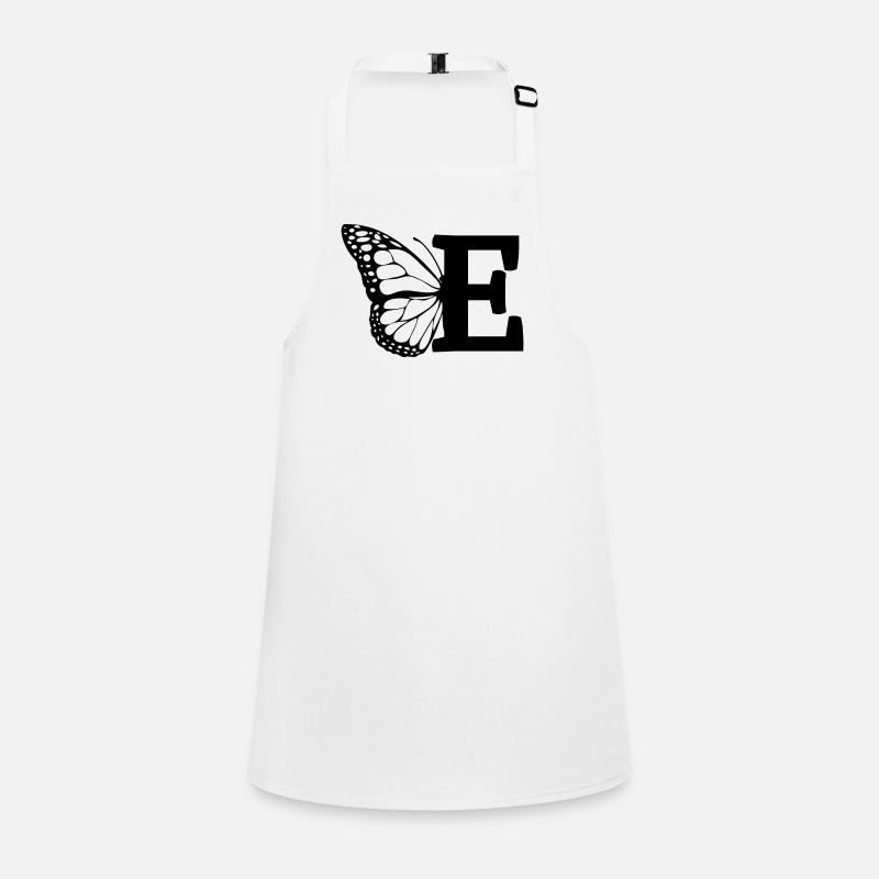letter e butterfly Children's Apron